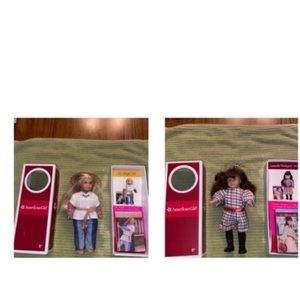 TWO HistoricalAmerican Girl Miniature Dolls Great Shape Original boxes